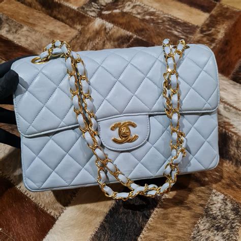 chanel baby blue bag